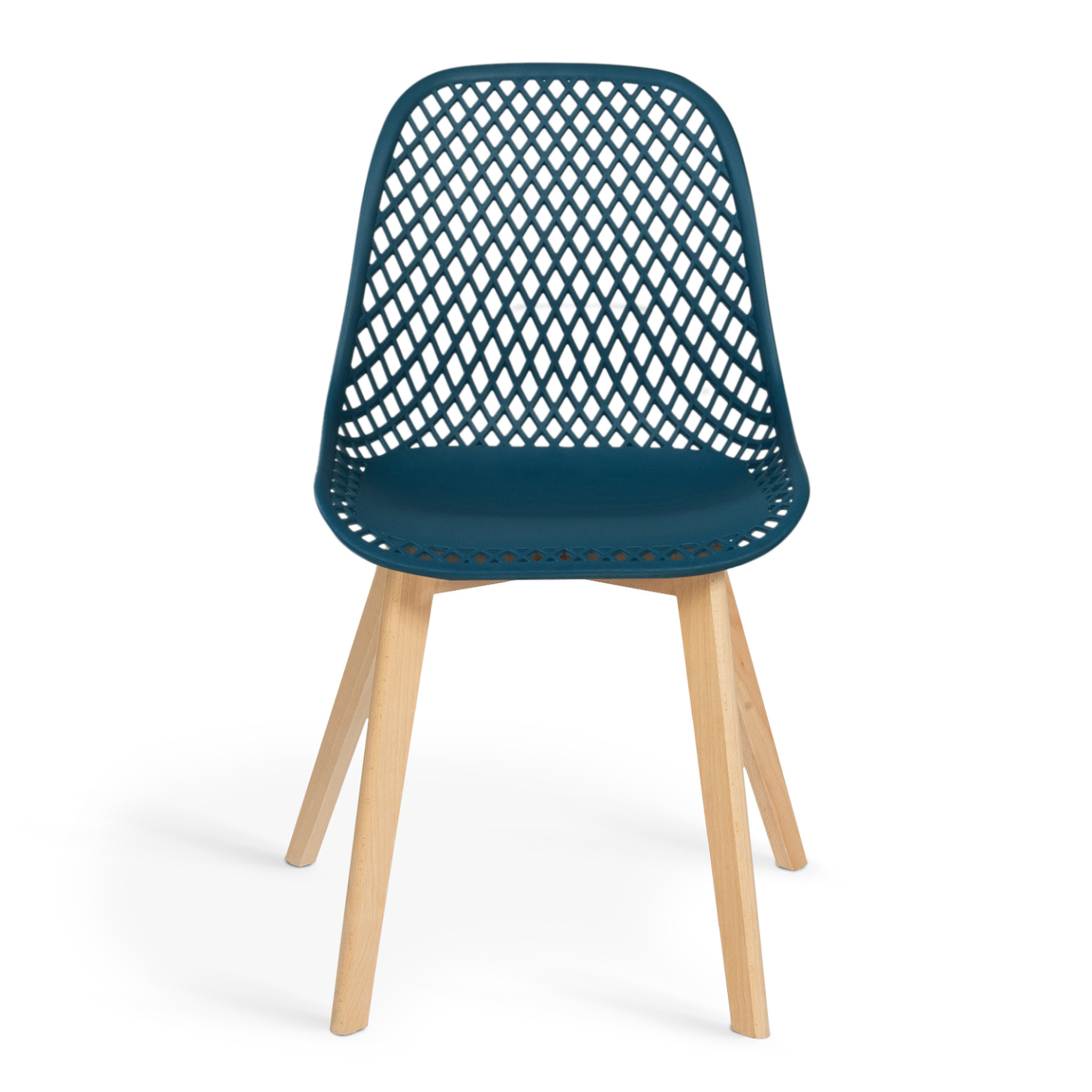 Voir la diapositive 3 : ID MARKET Lot de 6 chaises mandy mix color blanc, gris clair, bleu canard x2, gris foncé x2