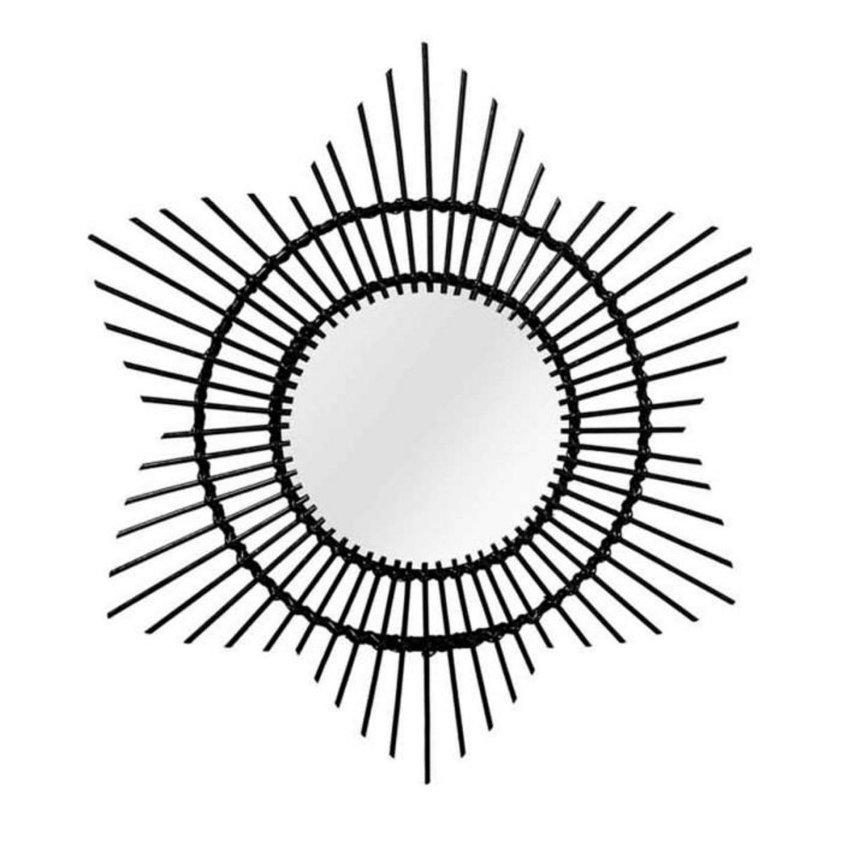Paris Prix Miroir Mural Design en Rotin  Aina  70cm Noir