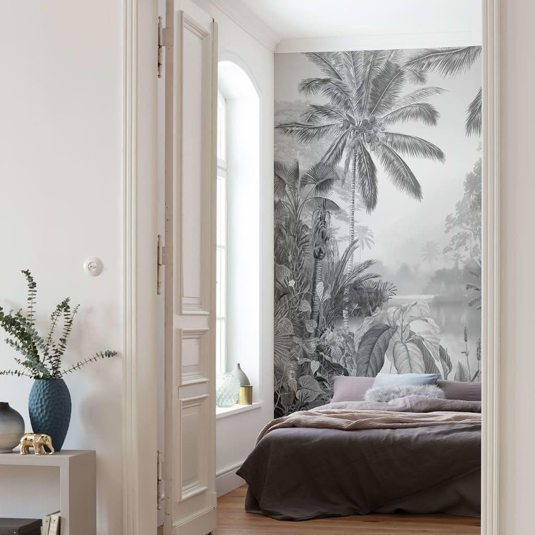 Voir la diapositive 4 : Komar Komar Papier peint photo Lac Tropical Black & White 200x270 cm
