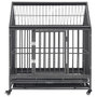 Voir la diapositive 2 : VIDAXL Cage pour chien avec roues et toit Acier 92x62x106 cm