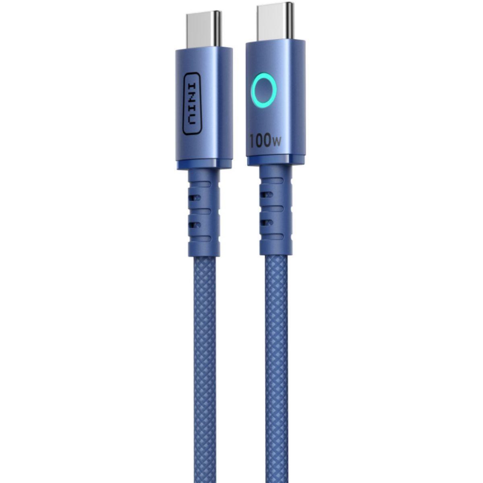 Voir la diapositive 3 : INIU Câble usb c 100w usb-c/usb-c 2m leopard bleu