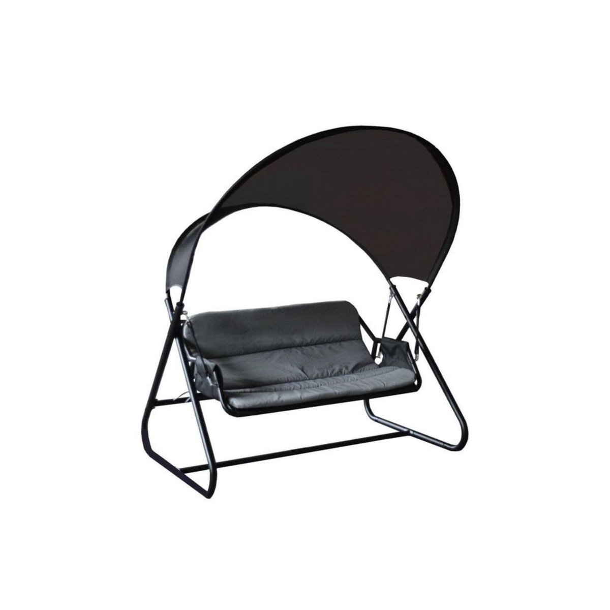 Proloisirs Balancelle de jardin Kerada en acier 2/3 places - Assise en TPEP - grey/noir