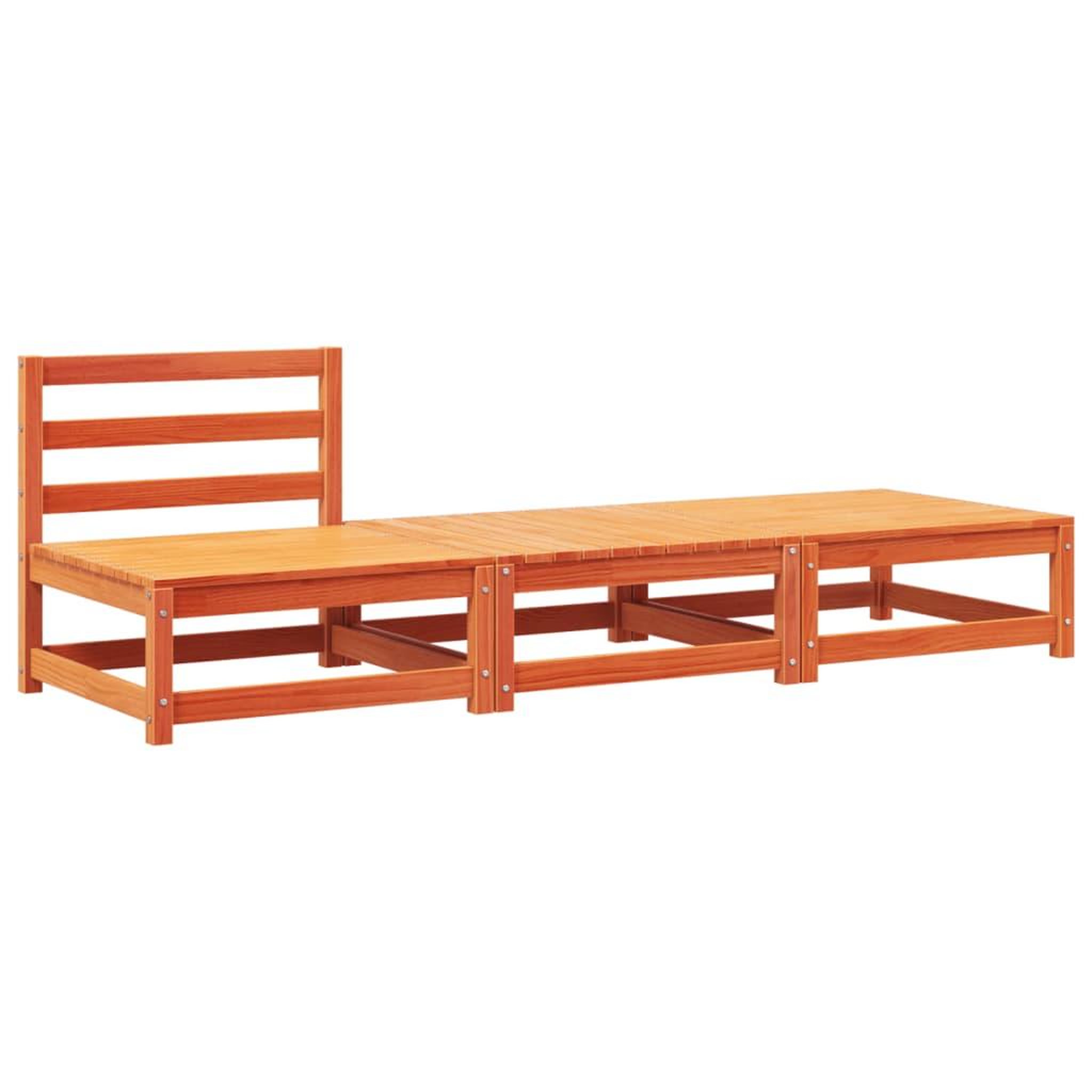 Voir la diapositive 4 : VIDAXL Canape de jardin sans accoudoirs avec coussins et repose-pieds