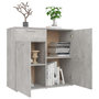 Voir la diapositive 4 : VIDAXL Buffet gris beton 80x36x75 cm bois d'ingenierie