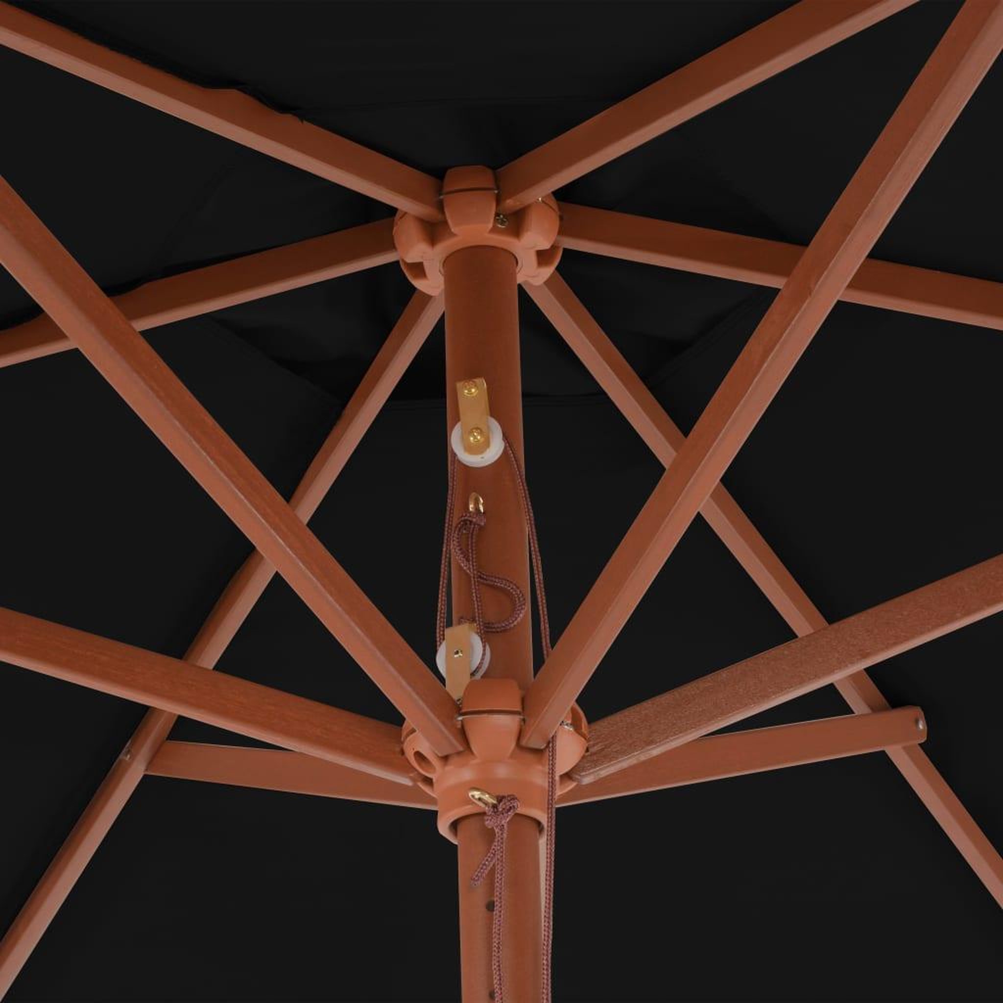 Voir la diapositive 5 : VIDAXL Parasol de jardin avec mat en bois noir 270 cm