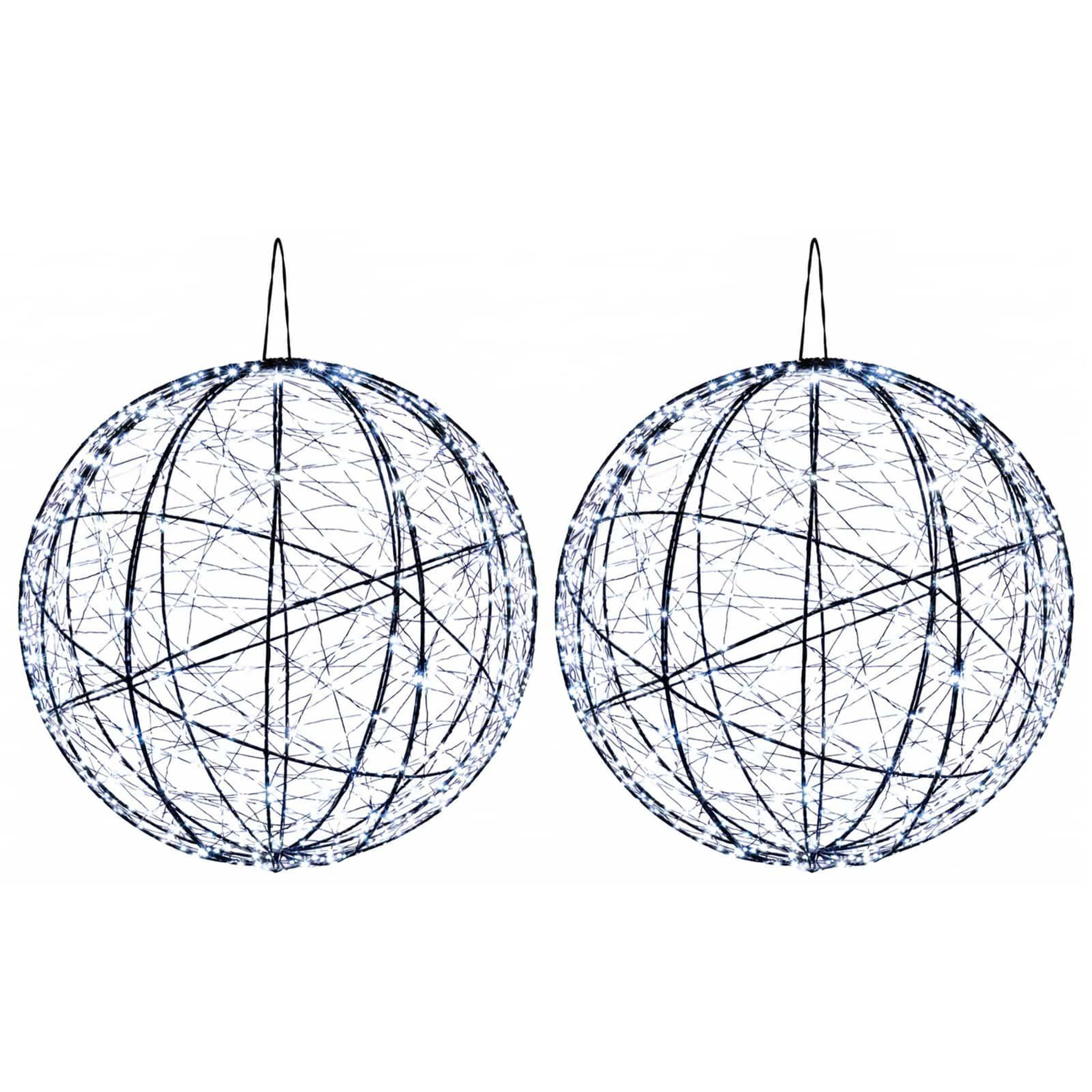 VIDAXL Lumiere de finial de Noël 2 pc 1000 LED Blanc froid