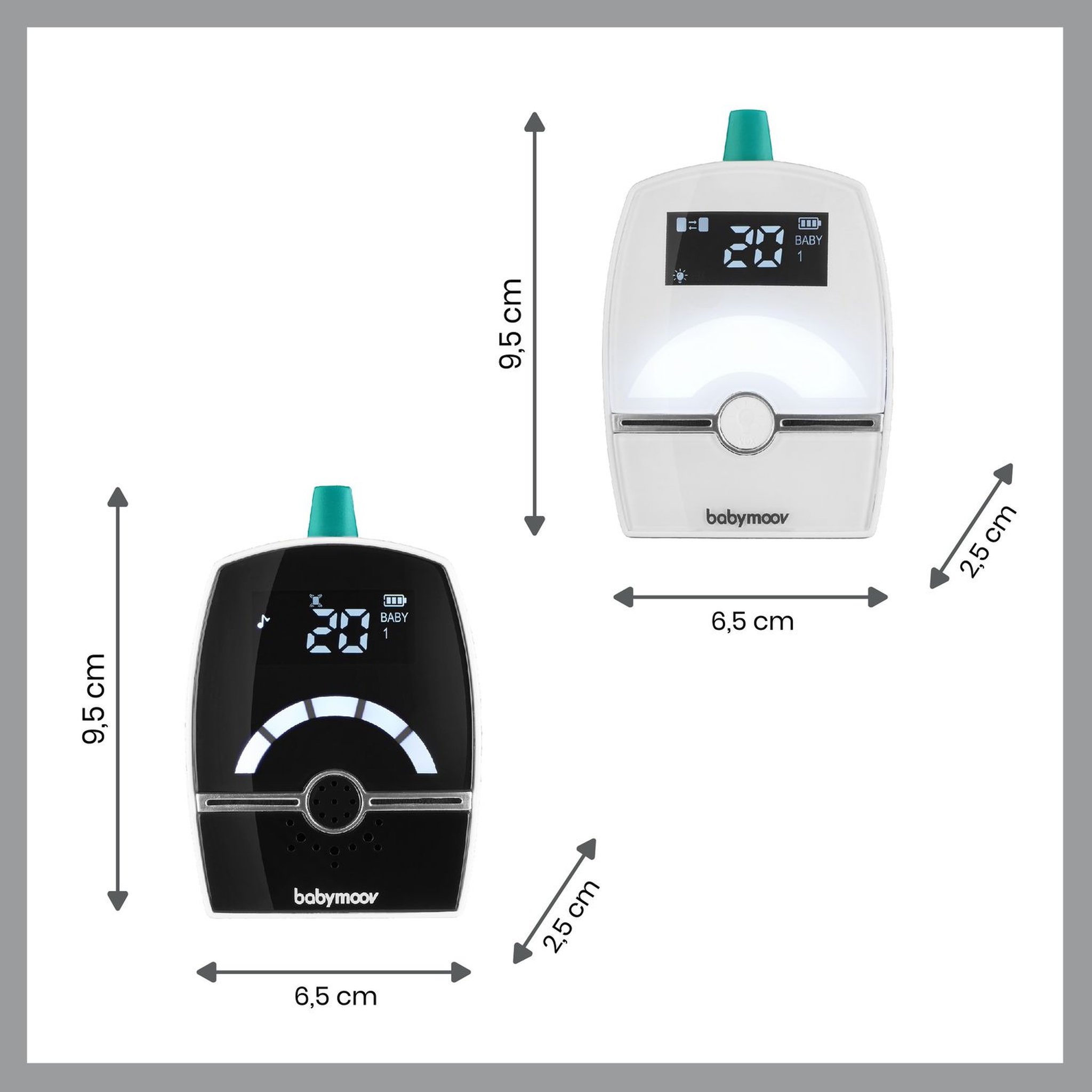 Voir la diapositive 7 : BABYMOOV Babyphone Audio Premium Care - 1400 mètres
