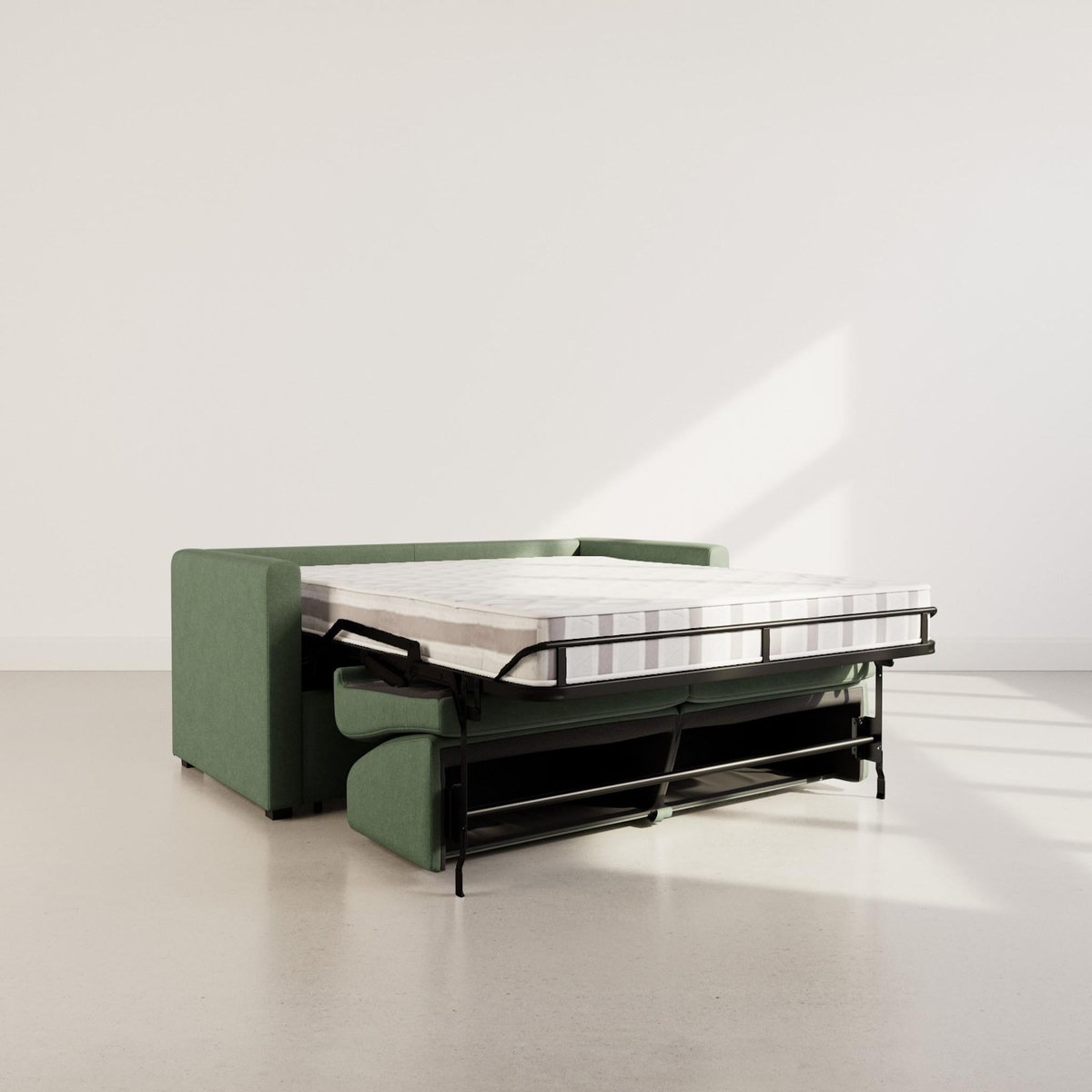 BEST MOBILIER Julia - canapé 3 places convertible express couchage quotidien 140 cm matelas 14 cm en tissu