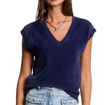 MORGAN Pull Sans manches  Femme Morgan Cathy. Coloris disponibles : Bleu