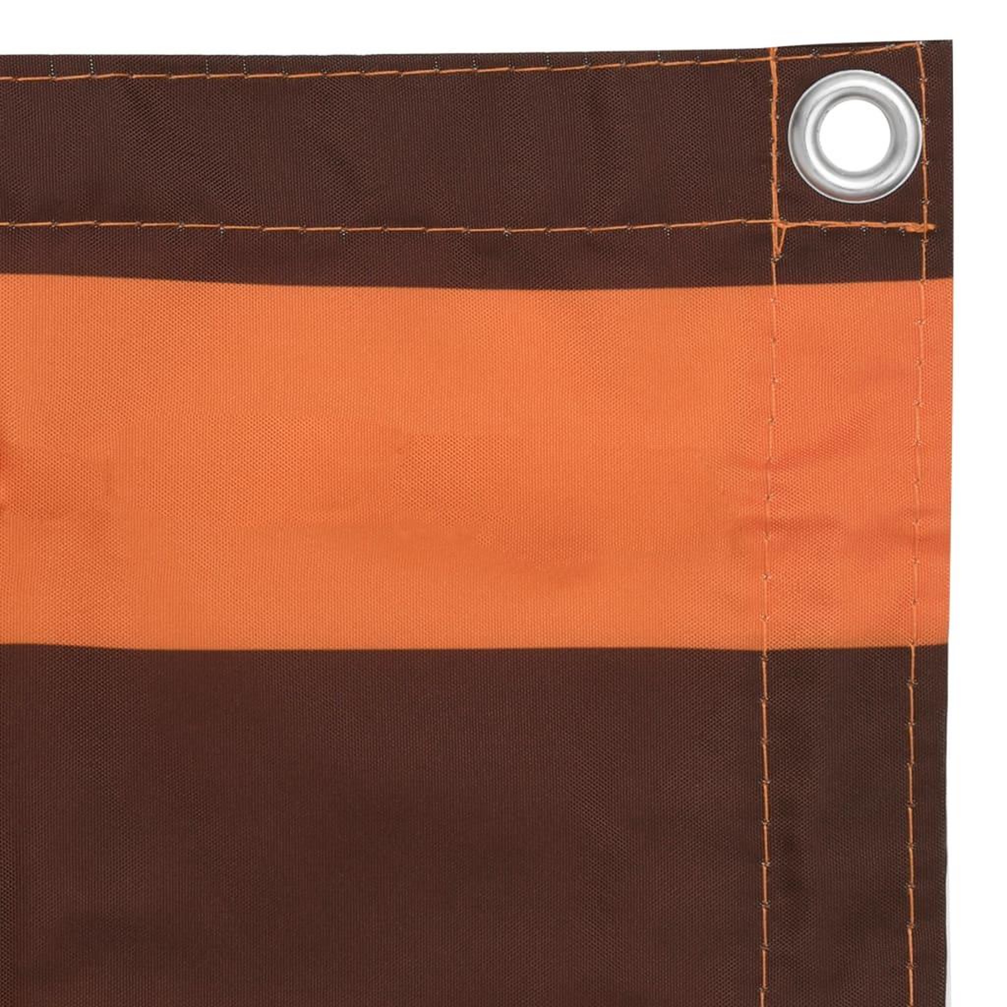 Voir la diapositive 3 : VIDAXL Ecran de balcon Orange et marron 120x600 cm Tissu Oxford