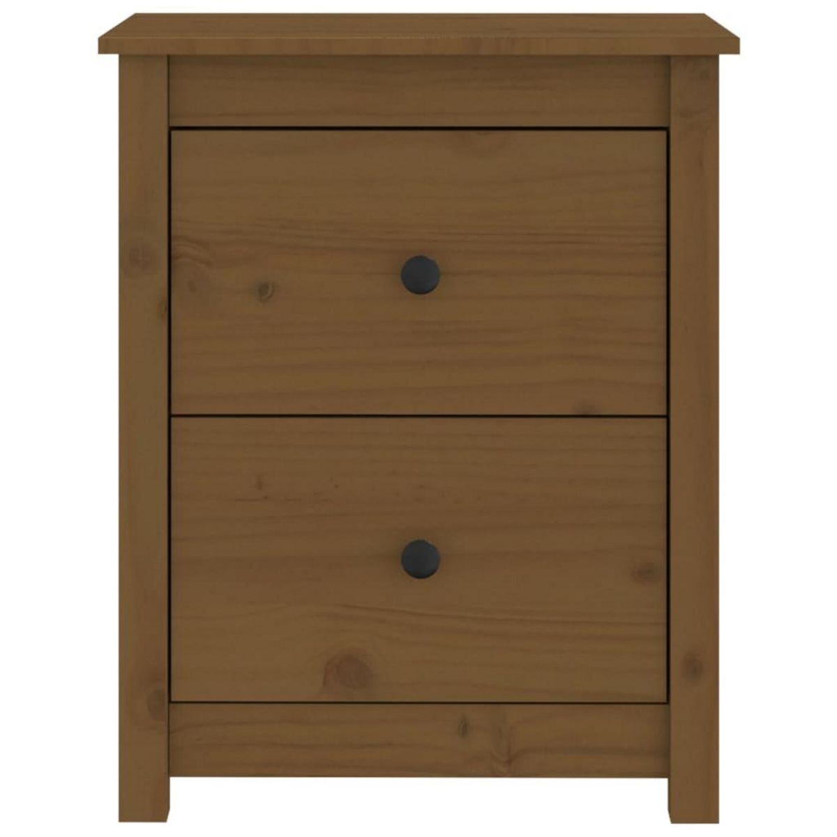 VIDAXL Tables de chevet 2pcs Marron miel 50x35x61,5 cm Bois pin massif