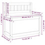 Voir la diapositive 6 : VIDAXL Banc 80x41x77 cm Bois de pin massif