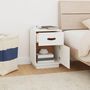 Voir la diapositive 3 : VIDAXL Tables de chevet 2 pcs Blanc 40x34x55 cm Bois de pin massif