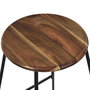 Voir la diapositive 4 : The Home Deco Factory Tabouret de bar en acacia VISBY - Marron et noir