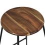 Voir la diapositive 4 : The Home Deco Factory Tabouret de bar en acacia VISBY - Marron et noir