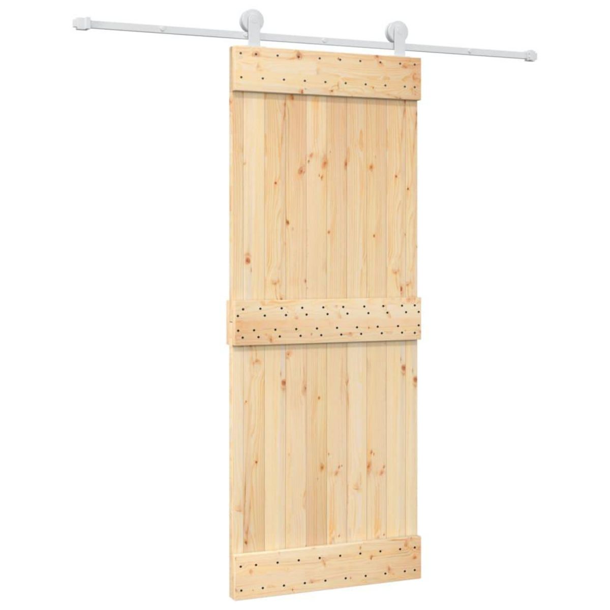 VIDAXL Porte coulissante et kit de quincaillerie 80x210 cm pin massif