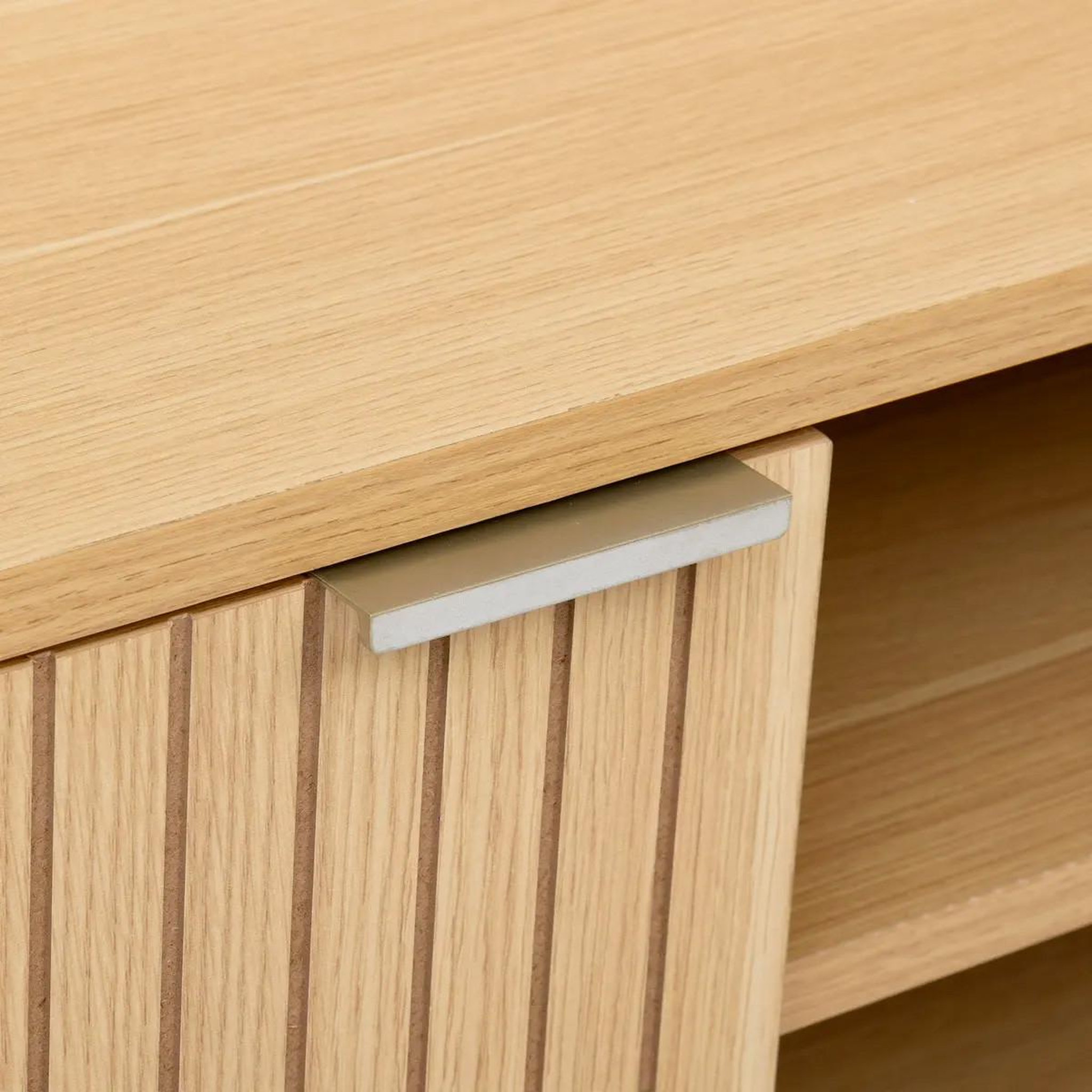 Voir la diapositive 3 : FIVE Meuble tv 2 portes  tasso  120cm naturel