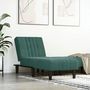 Voir la diapositive 1 : VIDAXL Chaise longue vert fonce velours