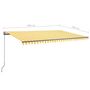 Voir la diapositive 6 : VIDAXL Auvent manuel retractable sur pied 500x350 cm Jaune/Blanc