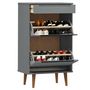 Voir la diapositive 3 : VIDAXL Armoire a chaussures MOLDE Gris 59,5x35x103 cm Bois de pin