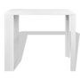 Voir la diapositive 3 : VIDAXL Table de bar MDF avec casier a bouteilles Blanc haut brillance