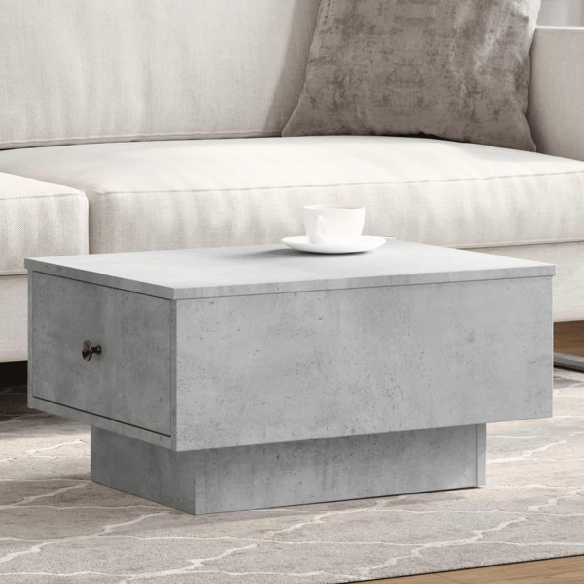 VIDAXL Table basse gris beton 60x45x31 cm bois d'ingenierie