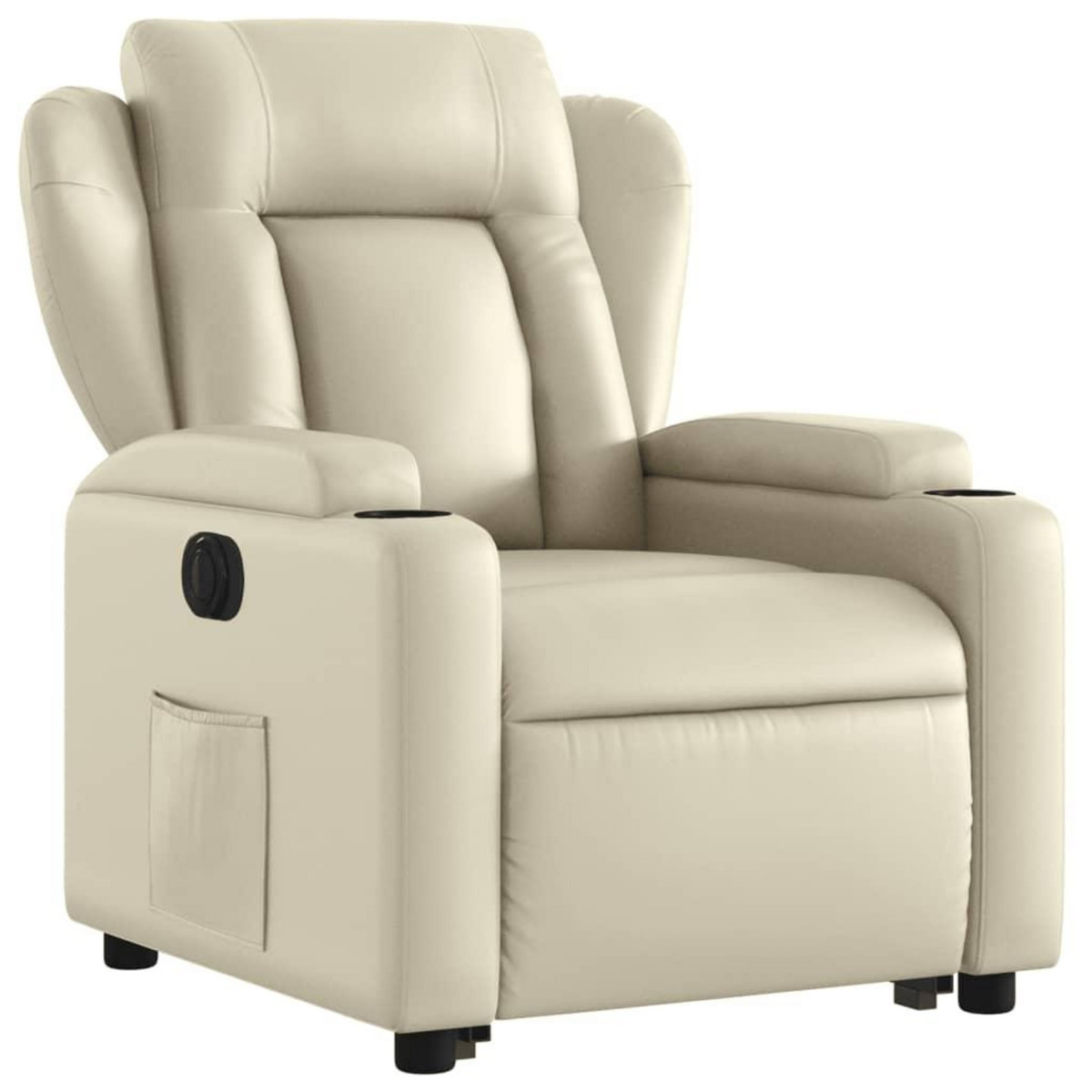 VIDAXL Fauteuil inclinable electrique creme similicuir