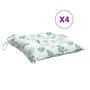 Voir la diapositive 2 : VIDAXL Coussins de chaise lot de 4 a motif de feuilles 50x50x7 cm