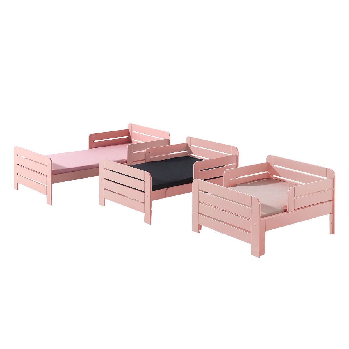 Lit enfant évolutif 90x140-200 cm pin massif JUMP