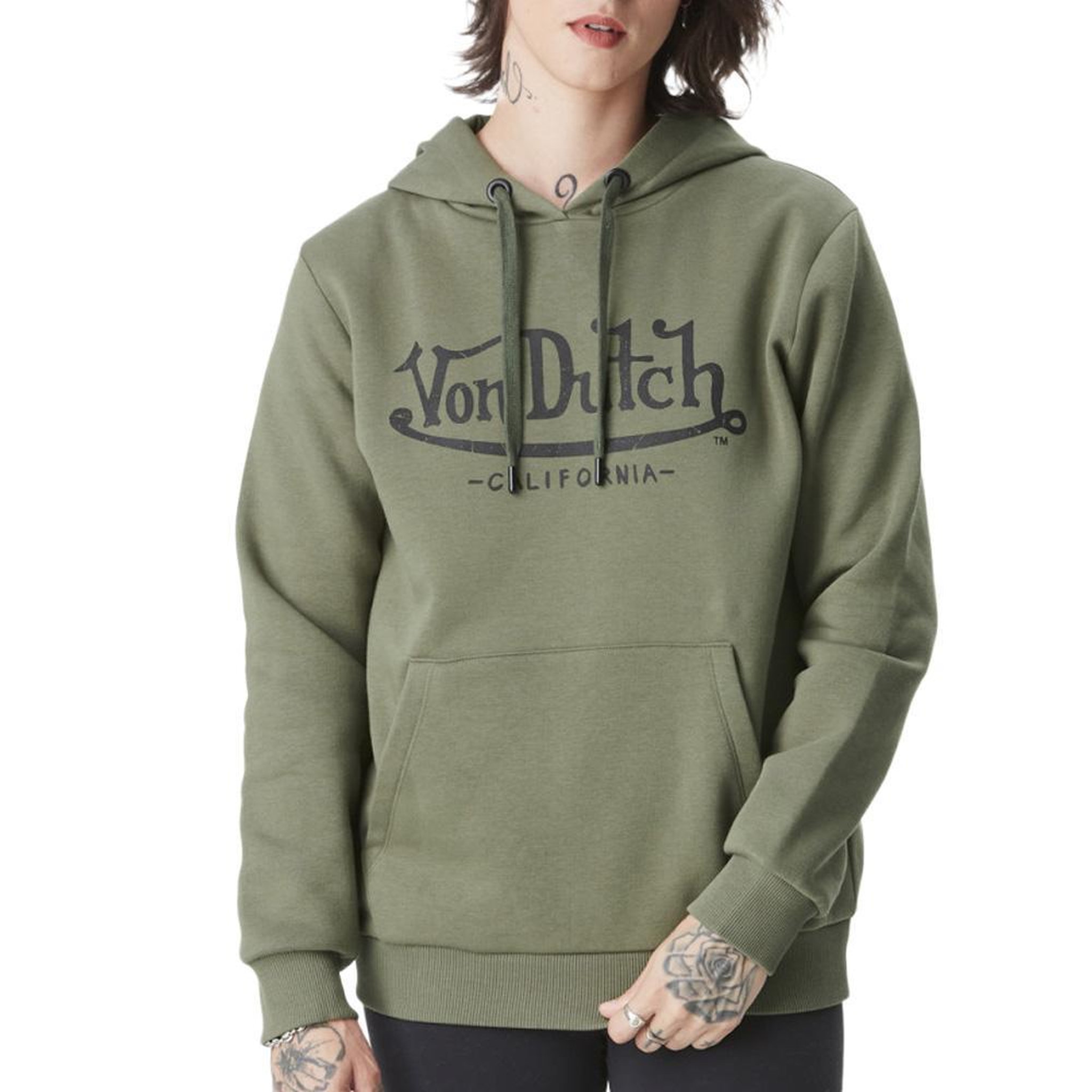VON DUTCH Sweat Kaki Femme Von Dutch VD/2/SWT. Coloris disponibles : Vert