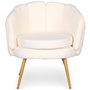 Voir la diapositive 3 : Paris Prix Fauteuil Arrondi en Bouclette  Dabren  80cm Beige