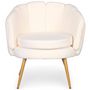 Voir la diapositive 3 : Paris Prix Fauteuil Arrondi en Bouclette  Dabren  80cm Beige