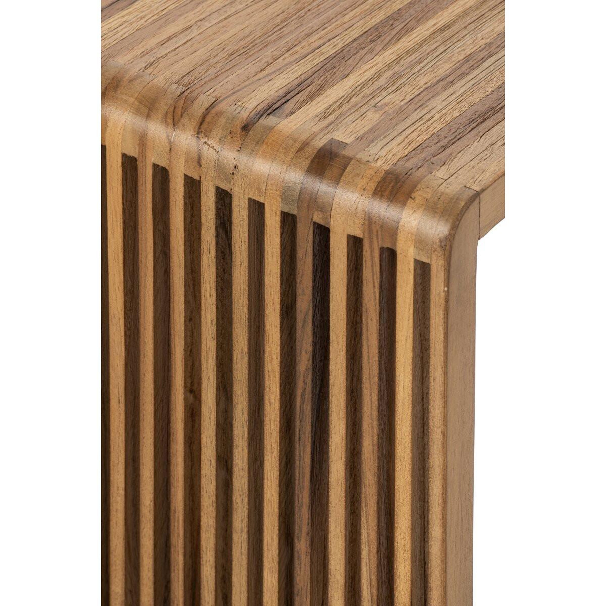 Voir la diapositive 5 : J-LINE Table d'appoint en bois  lars  65cm naturel