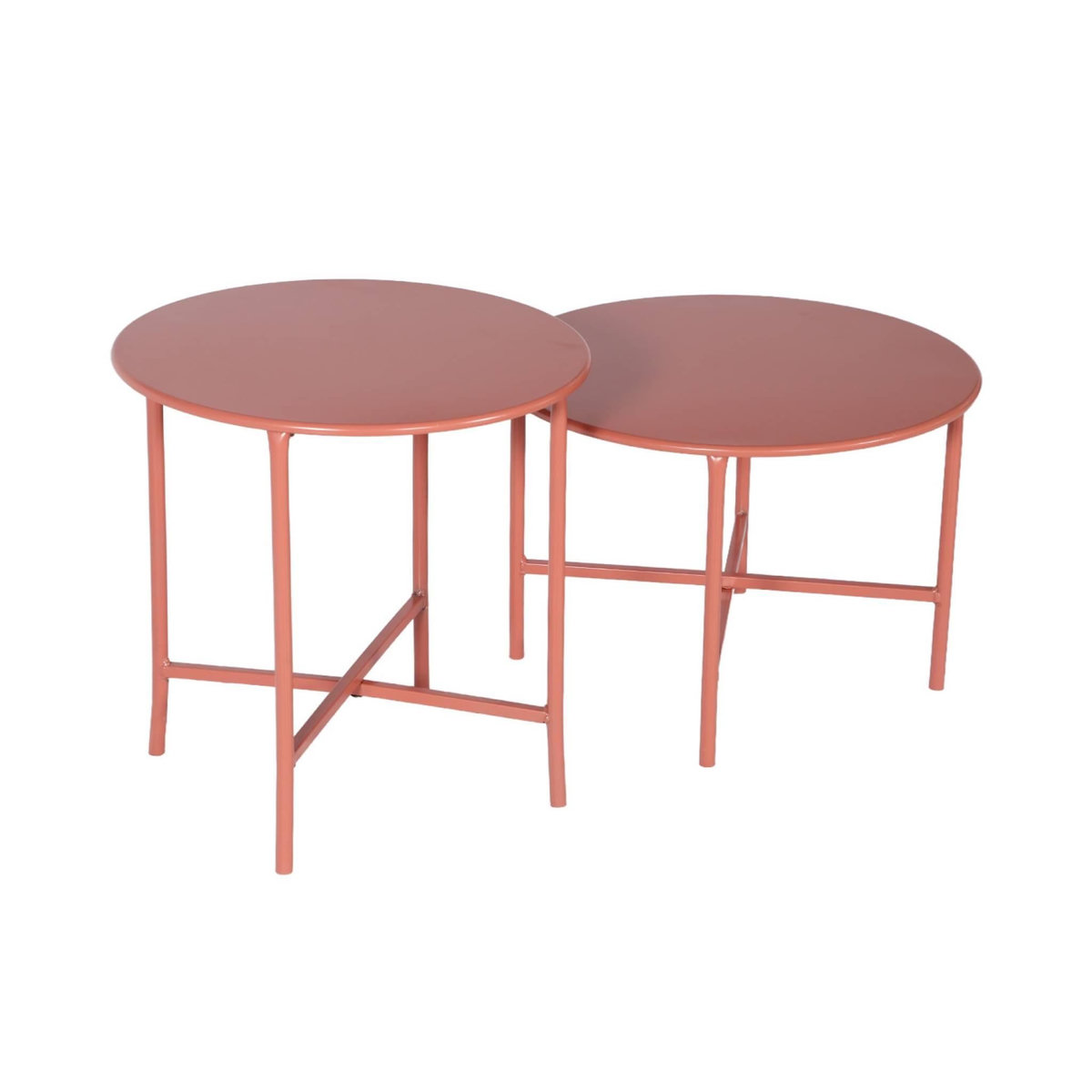 SWEEEK Salon de jardin d'angle acier et cordes 4 places beige et terracotta - Zinoa