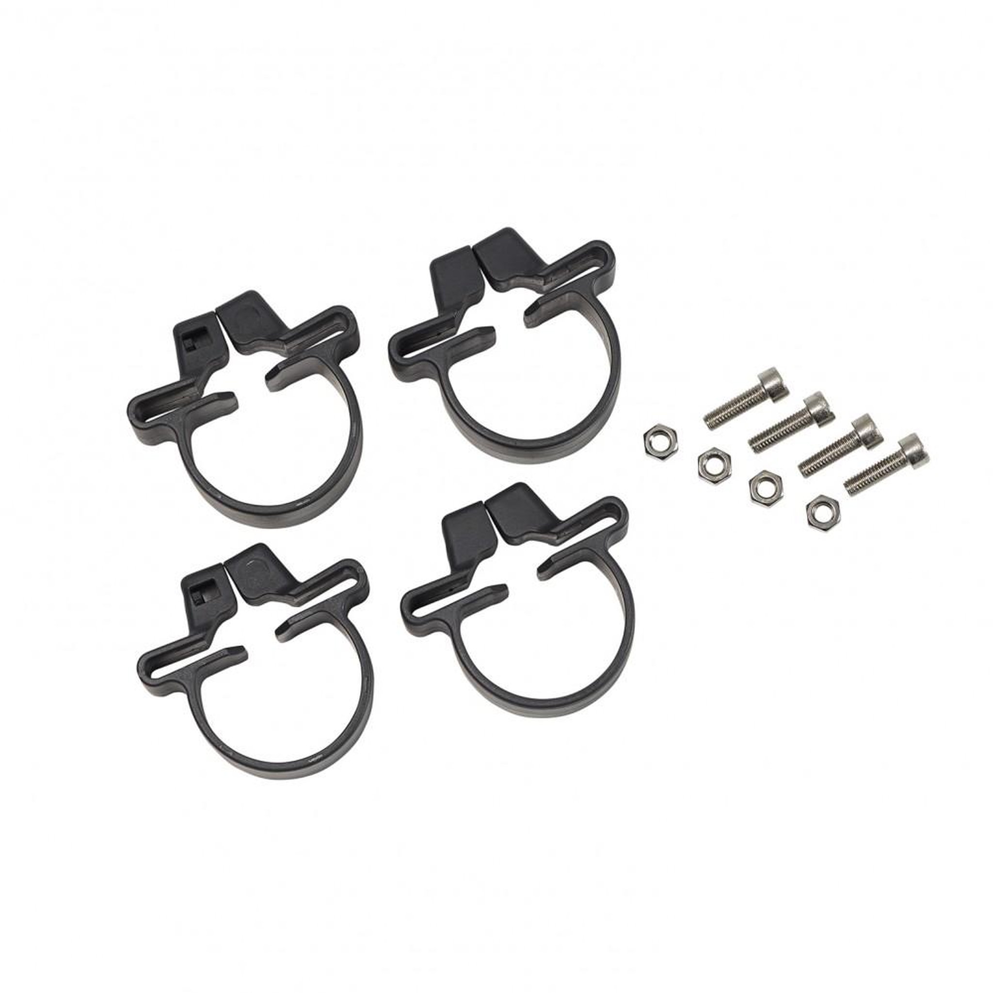CENTRALE BRICO Lot de 4 colliers Arista gris, H.3 x P.15 cm