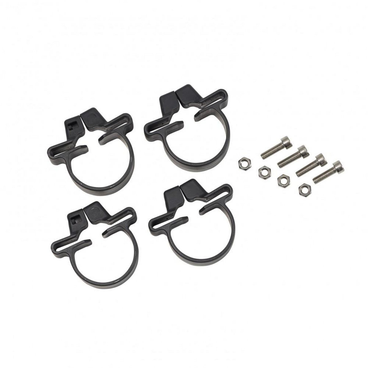 CENTRALE BRICO Lot de 4 colliers Arista gris, H.3 x P.15 cm