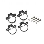 CENTRALE BRICO Lot de 4 colliers Arista gris, H.3 x P.15 cm