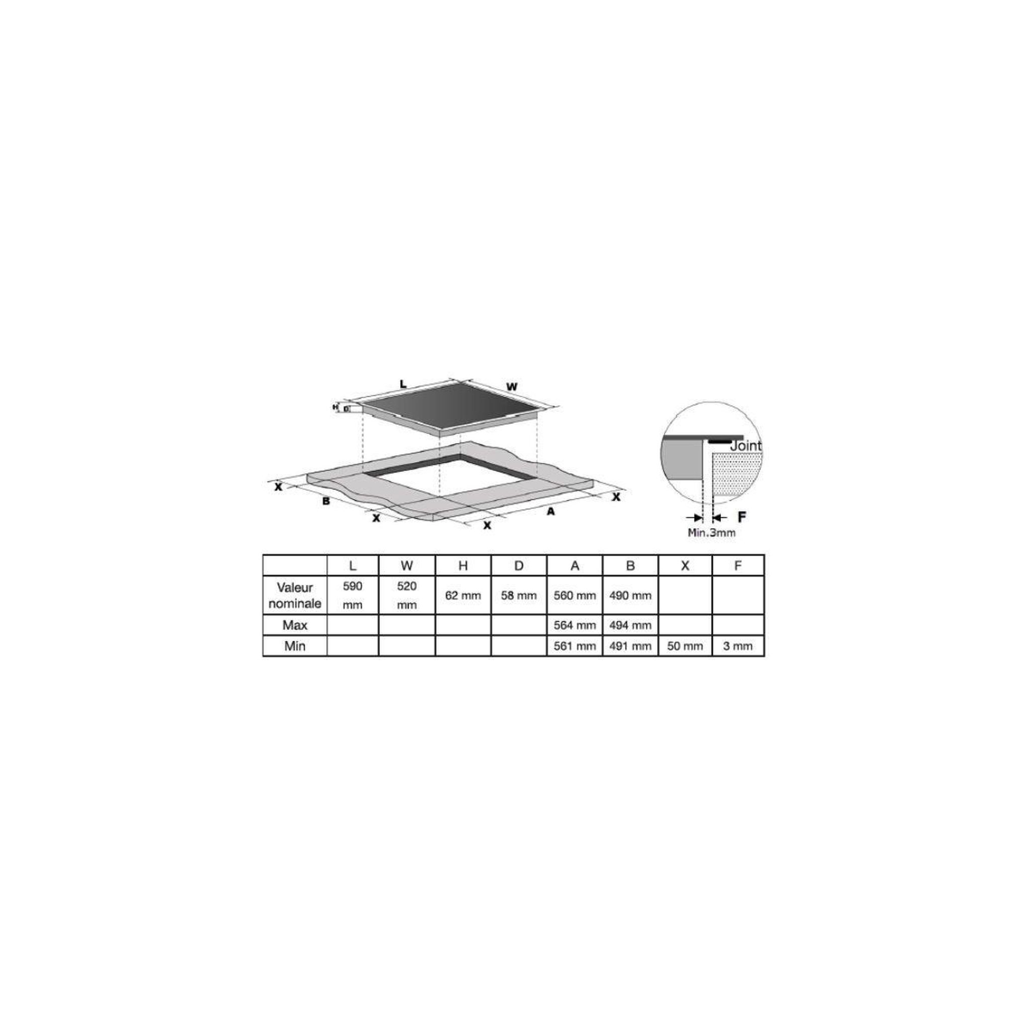 Voir la diapositive 5 : ESSENTIEL B Plaque induction ETI31c