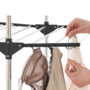 Voir la diapositive 4 : ID MARKET Séchoir à linge vertical pliable 3 niveaux MAXIMA capacité 25M avec cintres et pinces et gris