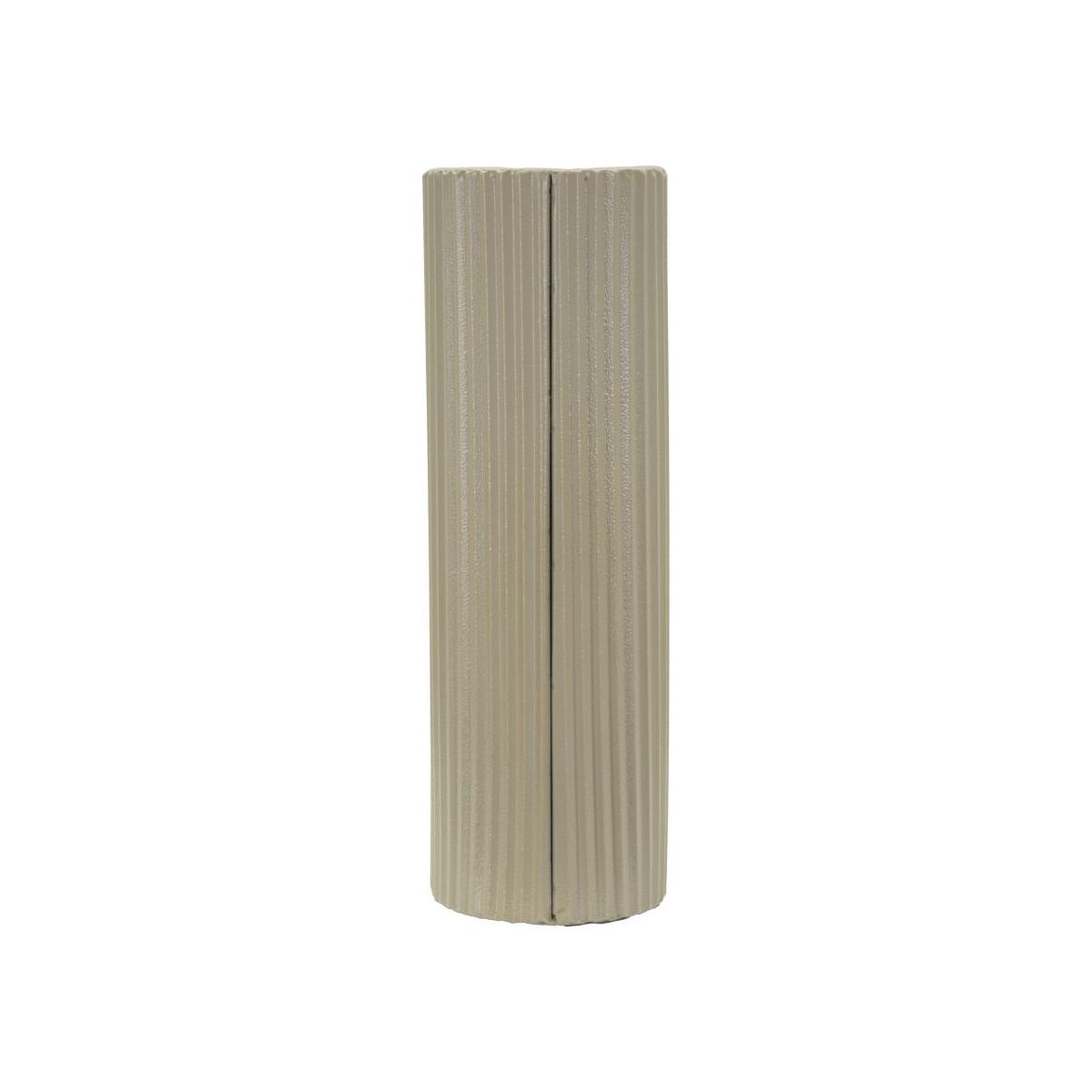 Voir la diapositive 2 : Paris Prix Vase design en métal  frankfurt  36cm beige foncé