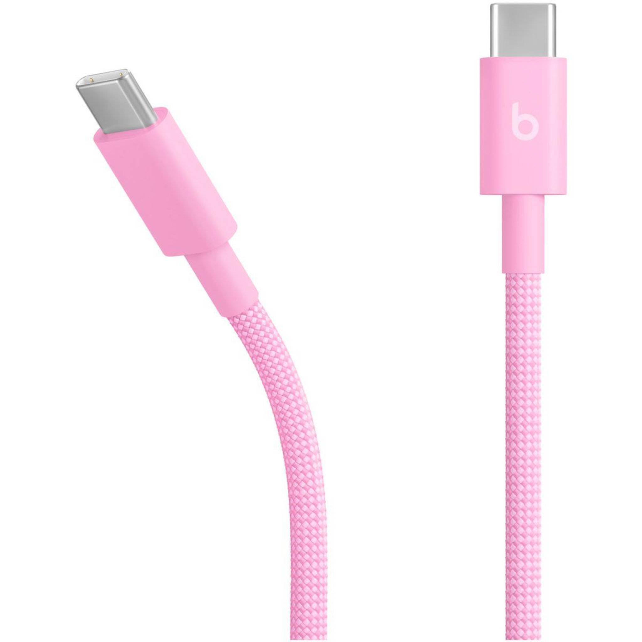 Voir la diapositive 2 : BEATS Câble usb-c vers usb-c 1.5m tisse rose neon