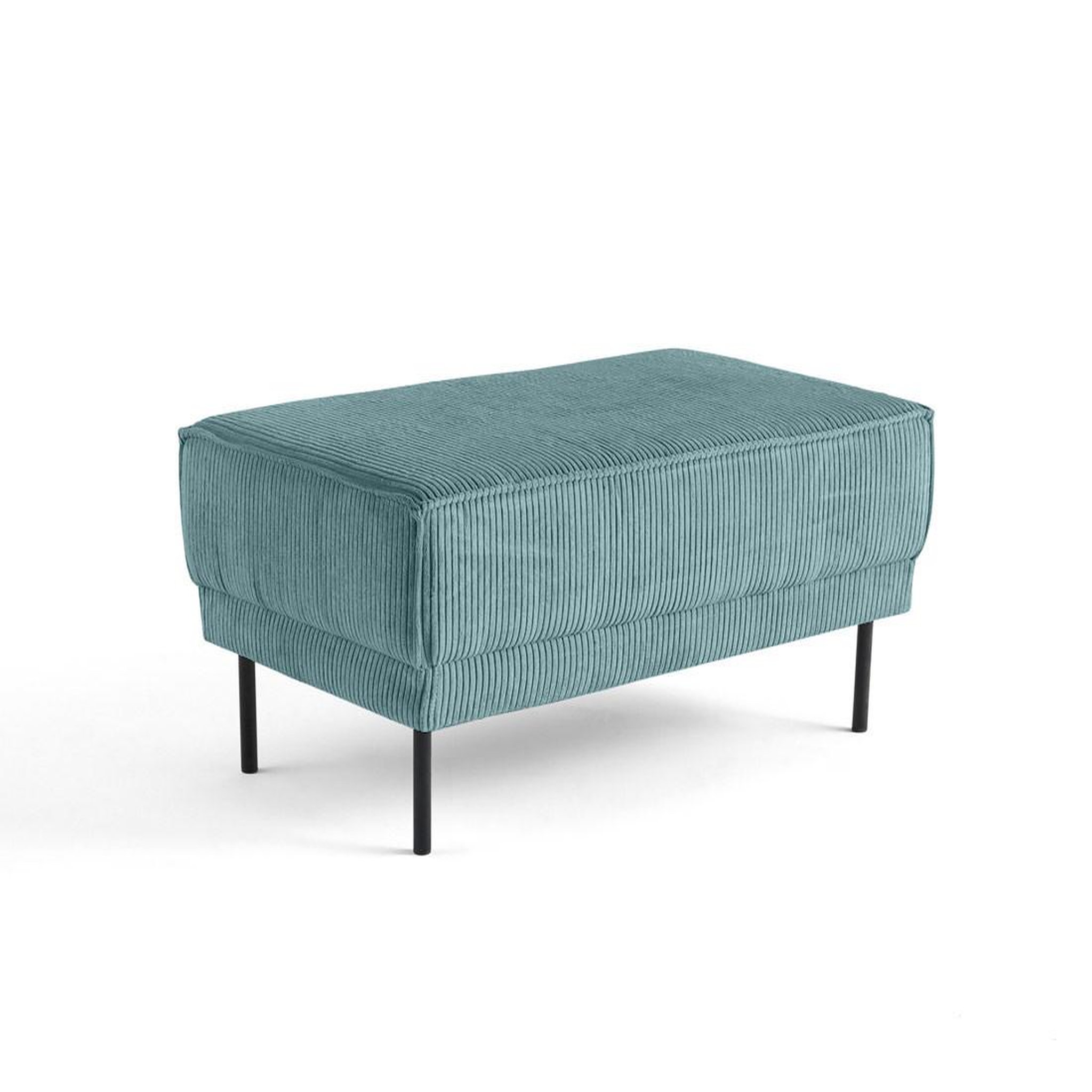 Voir la diapositive 2 : BEST MOBILIER Charlie - pouf - pieds hauts - en velours côtelé