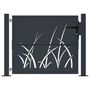 Voir la diapositive 3 : VIDAXL Portail de jardin anthracite 105x80 cm acier conception d'herbe