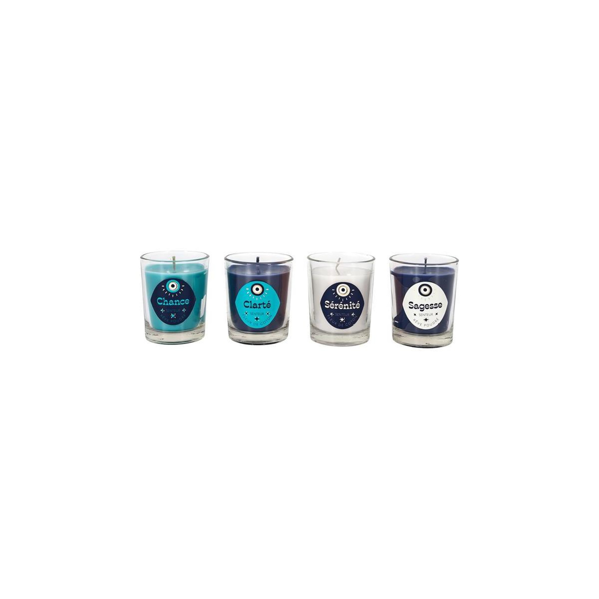Voir la diapositive 3 : The Home Deco Factory Coffret 4 Bougies Parfumées  Louxor  50g Rêve Poudré & Fleur de Coton