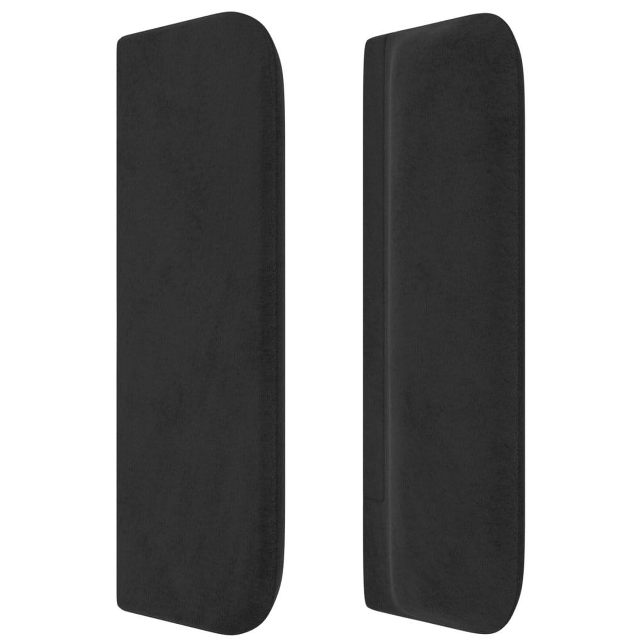 Voir la diapositive 4 : VIDAXL Tete de lit avec oreilles Noir 203x16x78/88 cm Velours