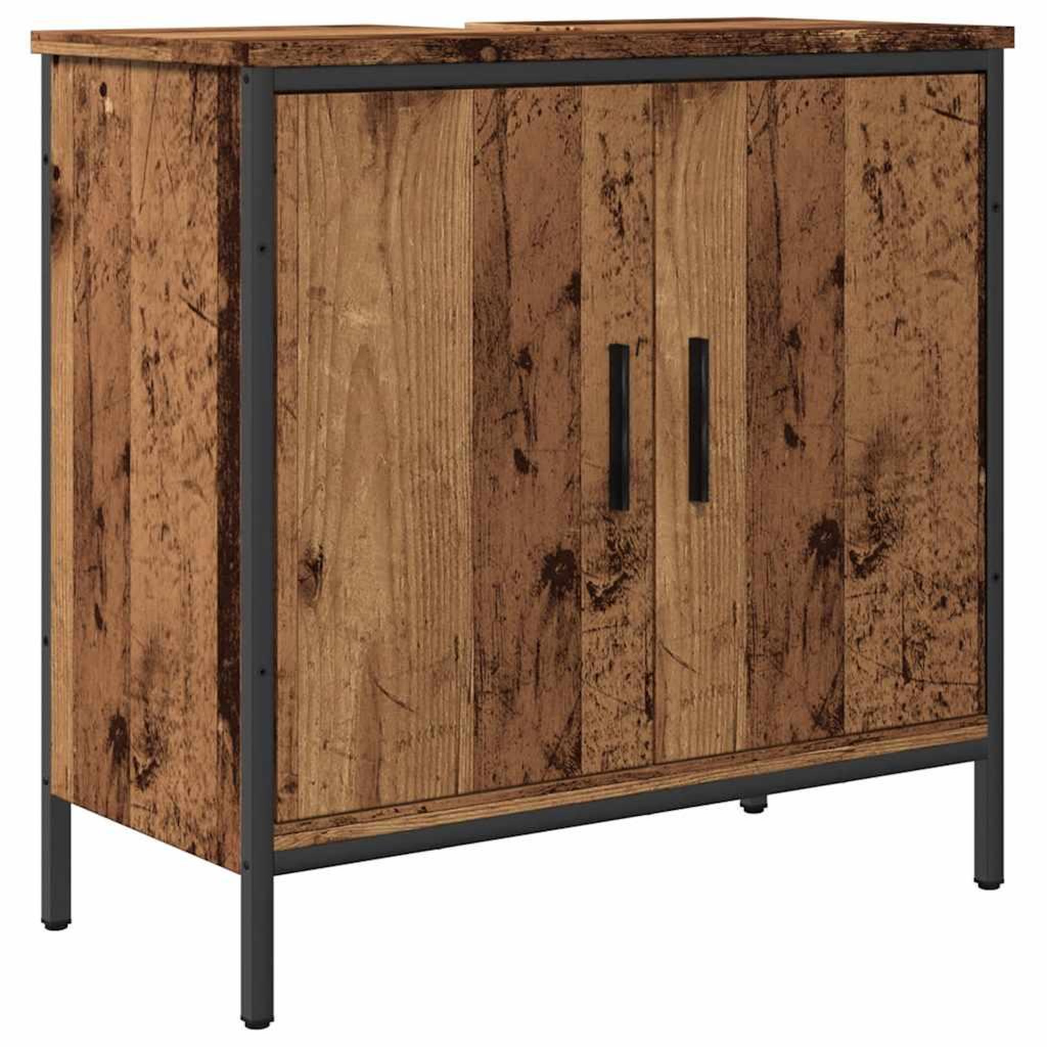 Voir la diapositive 2 : VIDAXL Armoire lavabo vieux bois 60x30x60 cm bois d'ingenierie