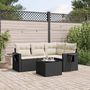 Voir la diapositive 1 : VIDAXL Salon de jardin 5 pcs avec coussins noir resine tressee