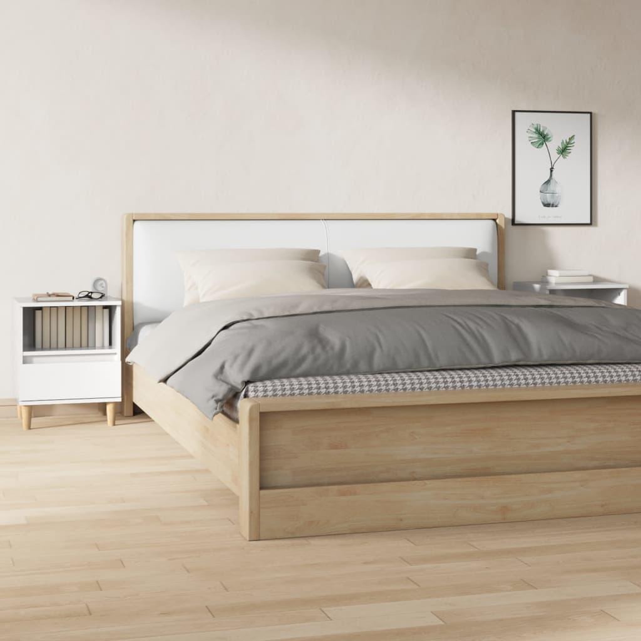 Voir la diapositive 1 : VIDAXL Tables de chevet 2 pcs Blanc brillant 40x35x50 cm
