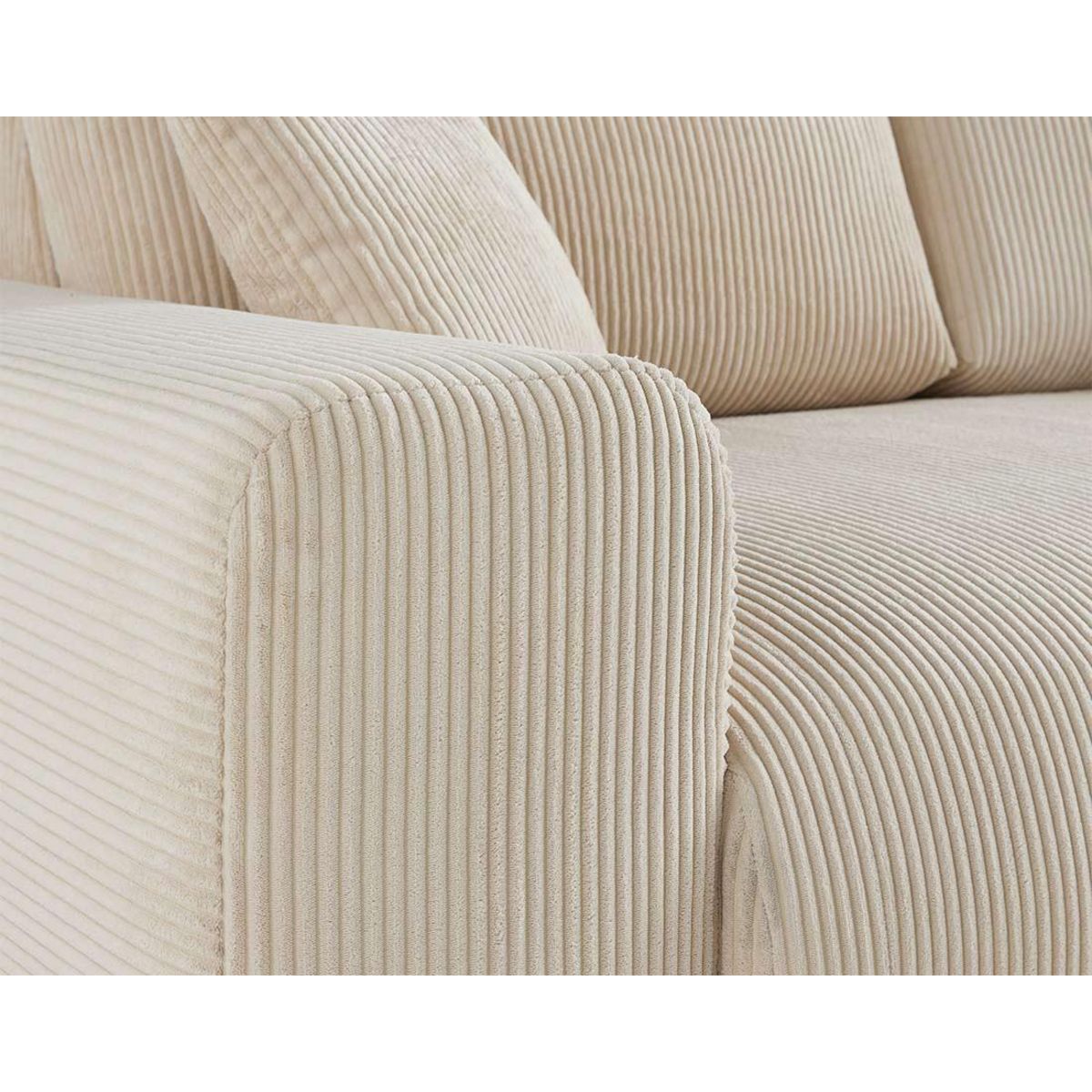 LISA DESIGN Garance - canapé panoramique en u - 7 places - en velours côtelé