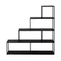 SWEEEK Etagère bibliothèque escalier en métal noir 4 niveaux INDUSTRIELLE  L 160 x P 30 x H 157cm